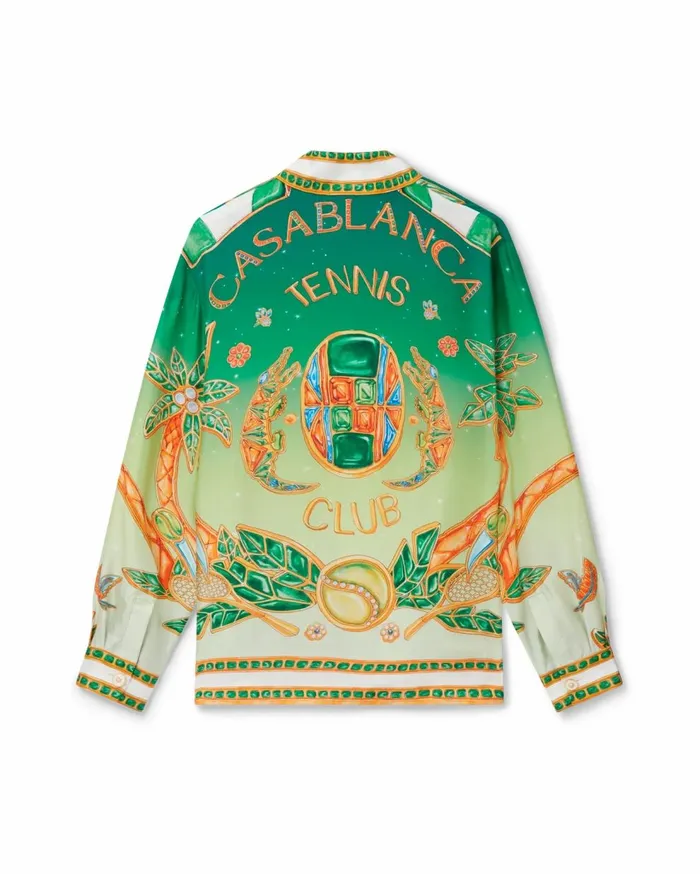 Shirts MenWomen Casablanca Paris Joyaux D039Afrique Silk Shirt