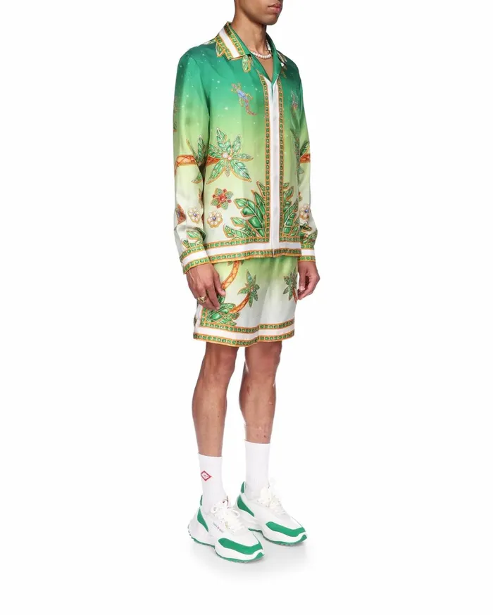 Shirts MenWomen Casablanca Paris Joyaux D039Afrique Silk Shirt Shirts MenWomen Casablanca Paris Joyaux D039Afrique Silk Shirt