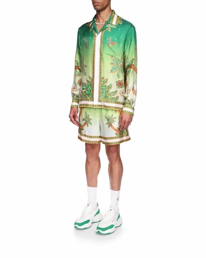 Shirts MenWomen Casablanca Paris Joyaux D039Afrique Silk Shirt Shirts MenWomen Casablanca Paris Joyaux D039Afrique Silk Shirt