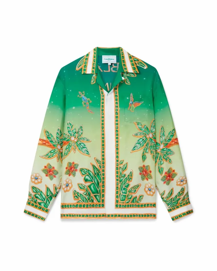 Shirts MenWomen Casablanca Paris Joyaux D039Afrique Silk Shirt Shirts MenWomen Casablanca Paris Joyaux D039Afrique Silk Shirt