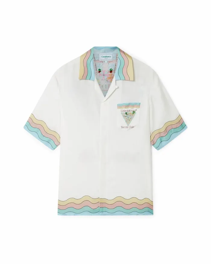 Shirts MenWomen Casablanca Paris Maison De Reve Silk Shirt