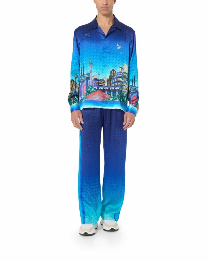 Shirts MenWomen Casablanca Paris The Night View Silk Shirt Shirts MenWomen Casablanca Paris The Night View Silk Shirt