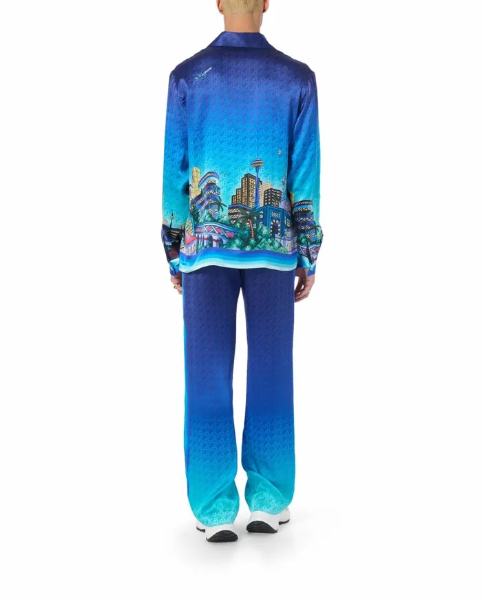 Shirts MenWomen Casablanca Paris The Night View Silk Shirt Shirts MenWomen Casablanca Paris The Night View Silk Shirt