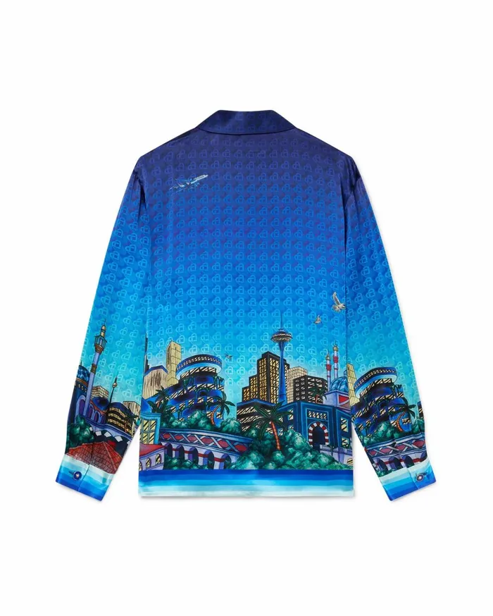 Shirts MenWomen Casablanca Paris The Night View Silk Shirt Shirts MenWomen Casablanca Paris The Night View Silk Shirt