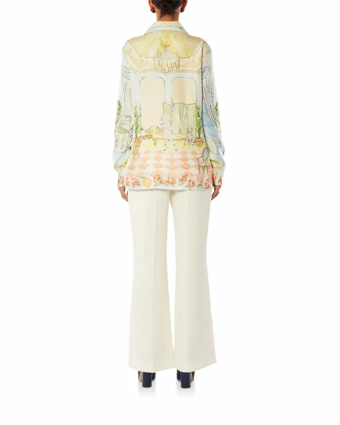 Shirts Women Casablanca Paris L039Appartement De Reve Cuban Collar Silk Shirt Shirts Women Casablanca Paris L039Appartement De Reve Cuban Collar Silk Shirt