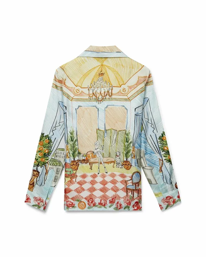 Shirts Women Casablanca Paris L039Appartement De Reve Cuban Collar Silk Shirt Shirts Women Casablanca Paris L039Appartement De Reve Cuban Collar Silk Shirt