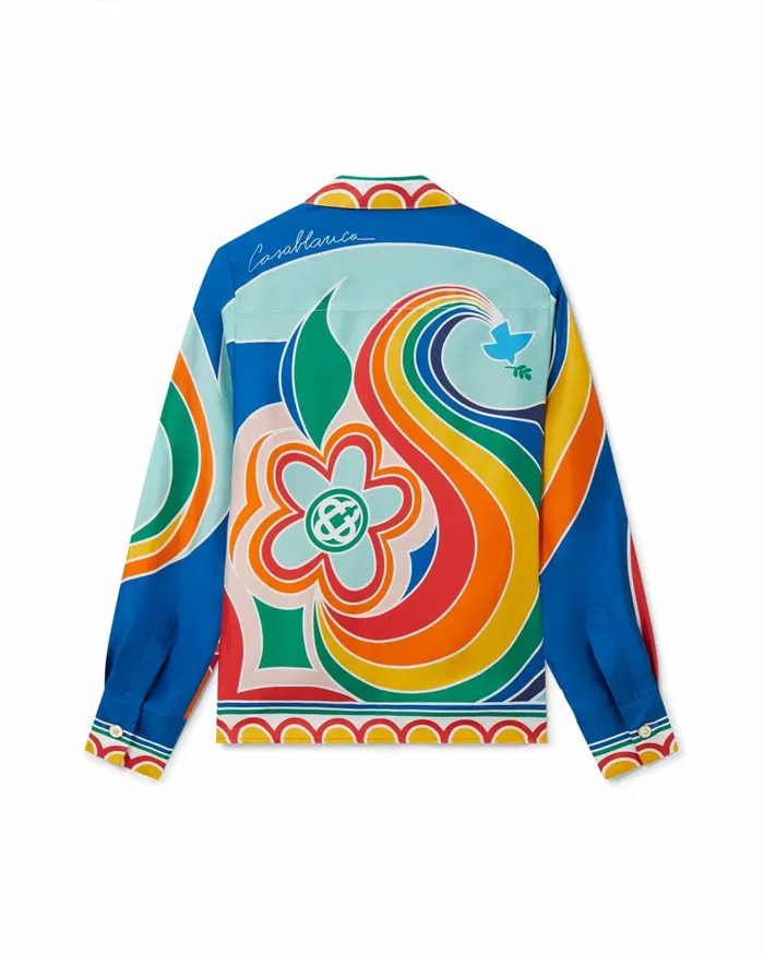 Shirts Women Casablanca Paris Le Pouvoir Des Fleurs Silk Shirt