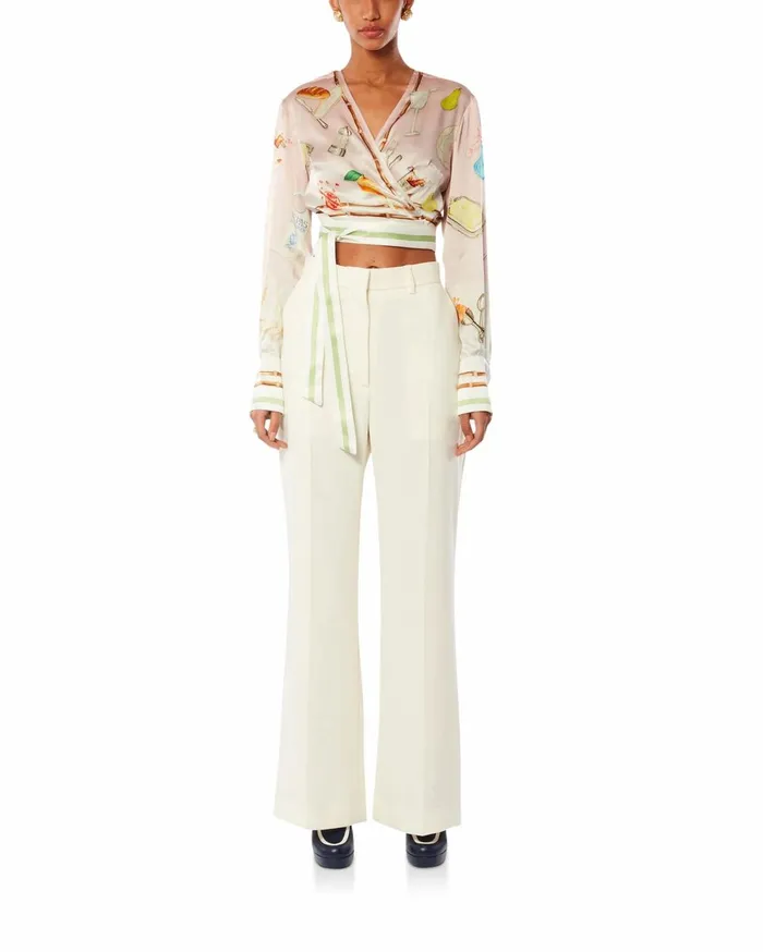 Shirts Women Casablanca Paris Ne Pas Deranger Wrap Blouse