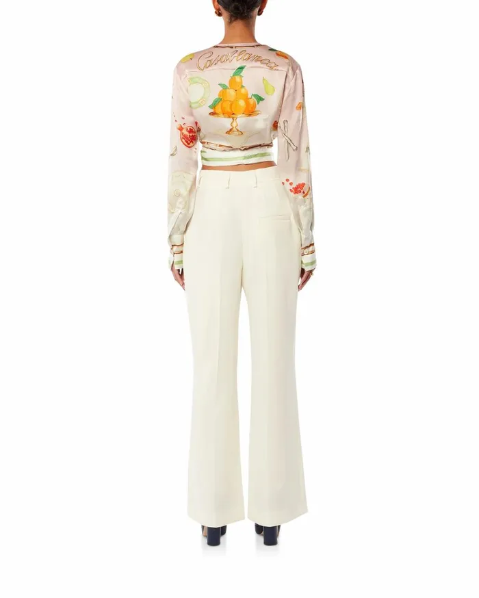 Shirts Women Casablanca Paris Ne Pas Deranger Wrap Blouse