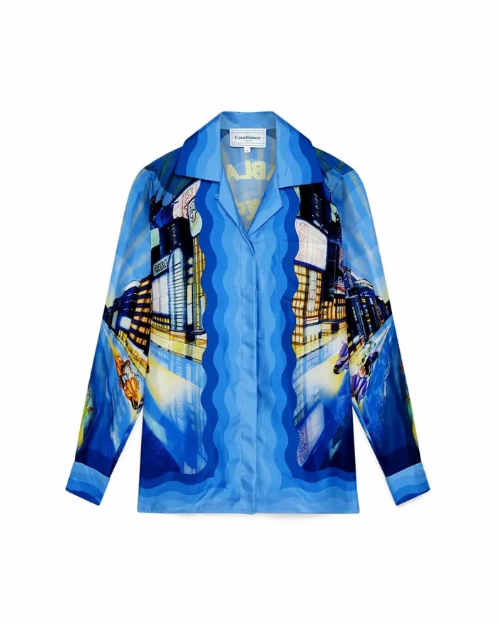 Shirts Women Casablanca Paris Tokyo Night Silk Shirt
