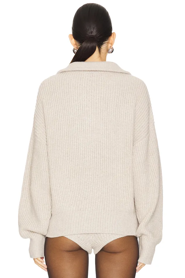 Shivani Zip Sweater Beige Women Lovers and Friends Sweaters and Knits Shivani Zip Sweater Beige Women Lovers and Friends Sweaters and Knits