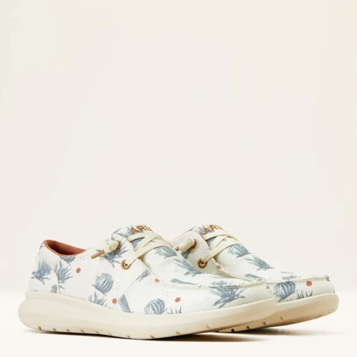 Shoes and Sneakers Women Ariat Hilo Sendero Cream Nueces Cactus Print