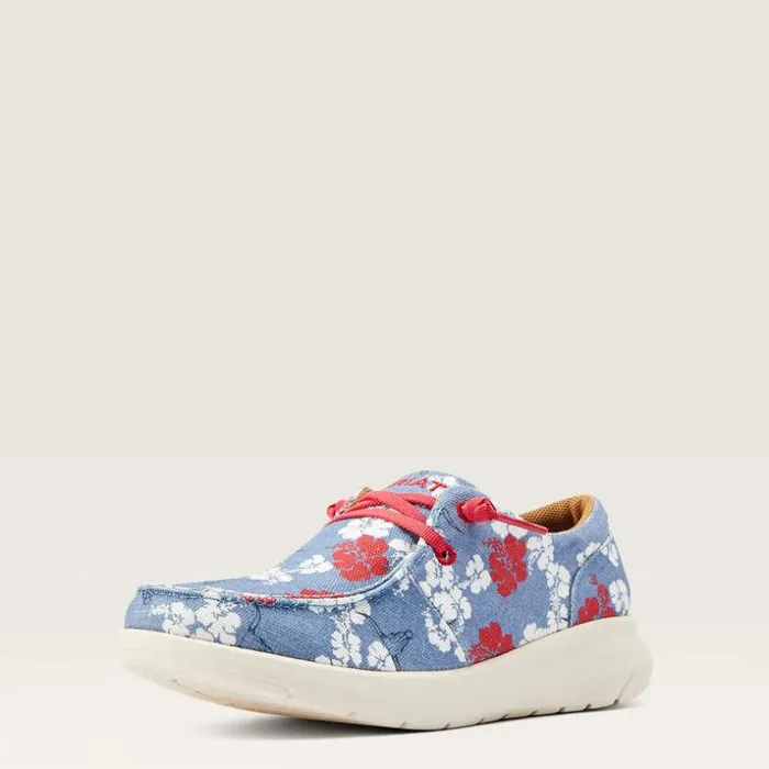 Shoes and Sneakers Women Ariat Hilo Western Aloha Red White And Blue Pareau Prin