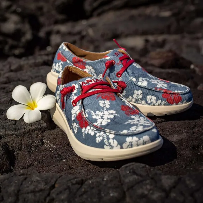 Shoes and Sneakers Women Ariat Hilo Western Aloha Red White And Blue Pareau Prin Shoes and Sneakers Women Ariat Hilo Western Aloha Red White And Blue Pareau Prin
