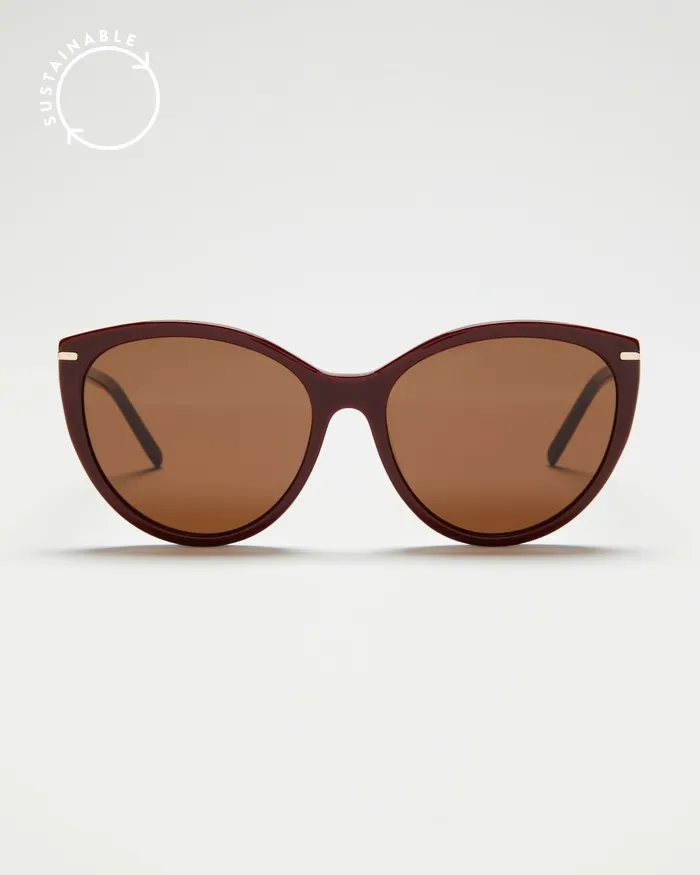Shop Sunglasses Women PAIGE Riley Sunglasses 8211 Burgundy