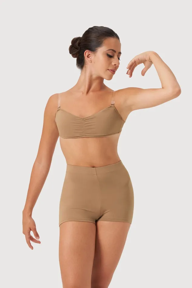 Shorts and Briefs Adult Bloch Ladies Capella High Waist Short Tan