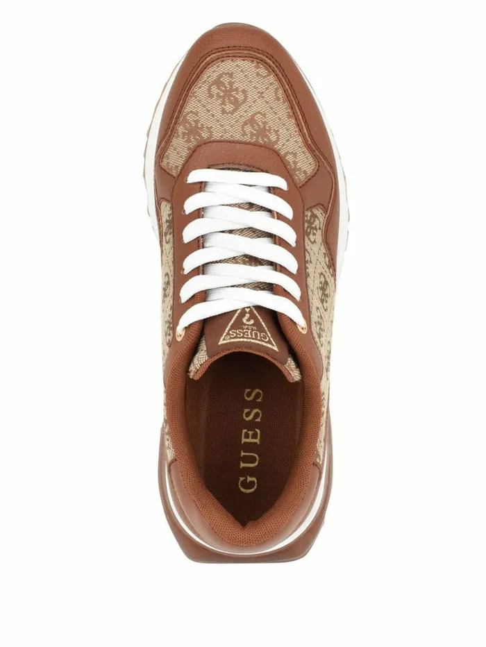Side Logo Joggers Medium Brown Women Sneakers GUESS Side Logo Joggers Medium Brown Women Sneakers GUESS