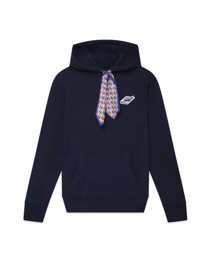 Silk Scarves MenWomen Casablanca Paris Air Casablanca Patch Silk Scarf Hooded Sweatshirt