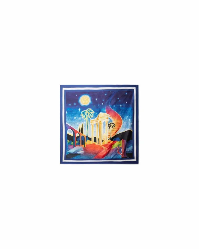 Silk Scarves MenWomen Casablanca Paris Midnight Acropolis Small Silk Scarf
