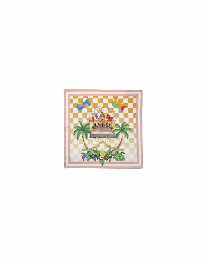 Silk Scarves MenWomen Casablanca Paris Tennis Club Medium Silk Scarf