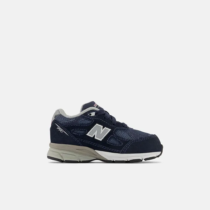 Size 0 8211 10 990v3 Navy with Grey New Balance Kids