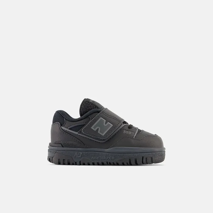 Size 0 8211 10 New Balance Kids 550 Bungee Lace with Top Strap Black