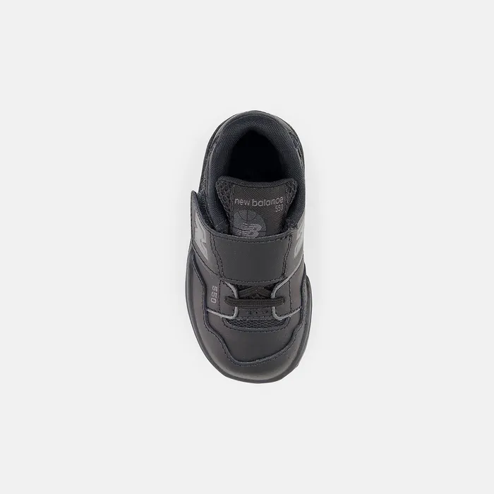 Size 0 8211 10 New Balance Kids 550 Bungee Lace with Top Strap Black