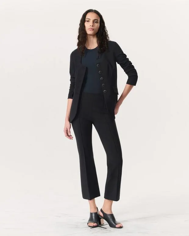 Skinny rag and bone Women Roslyn Ponte ScoopNeck Blazer Black