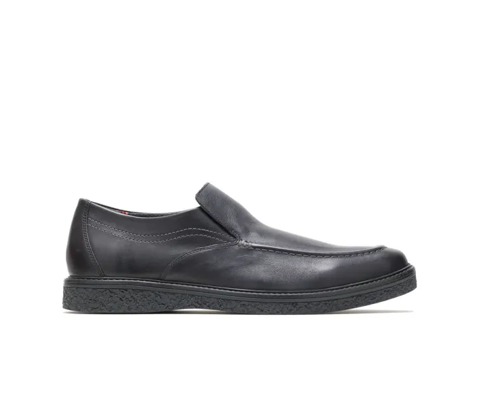 SlipOns Jaden Mt SlipOn Black Leather Hush Puppies Men
