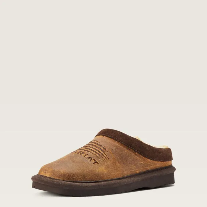 Slippers Kids Ariat Patriot Square Toe Slipper Dusty Bown Suede