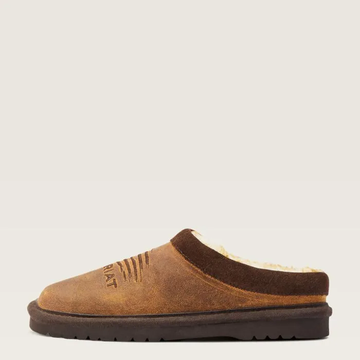 Slippers Kids Ariat Patriot Square Toe Slipper Dusty Bown Suede Slippers Kids Ariat Patriot Square Toe Slipper Dusty Bown Suede