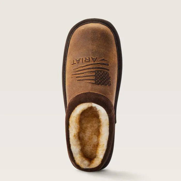 Slippers Kids Ariat Patriot Square Toe Slipper Dusty Bown Suede Slippers Kids Ariat Patriot Square Toe Slipper Dusty Bown Suede