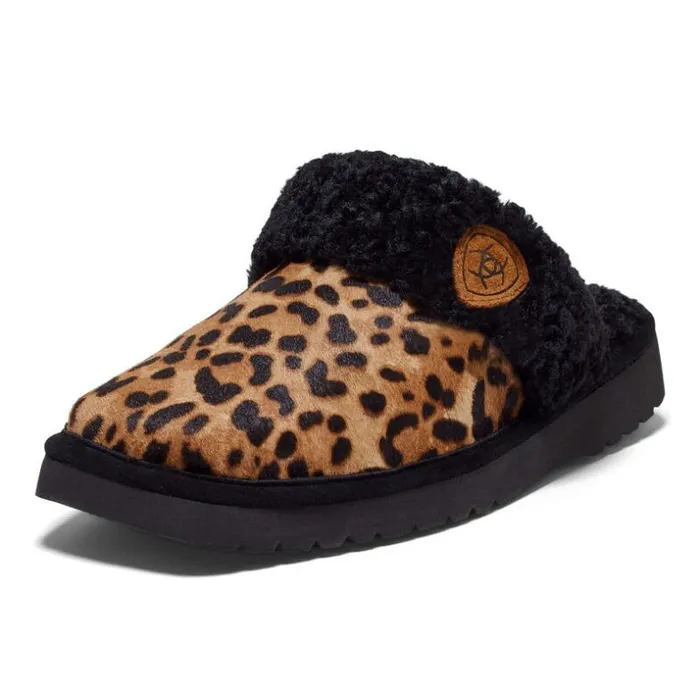 Slippers Women Ariat Jackie Square Toe Slipper Cheetah Hair On