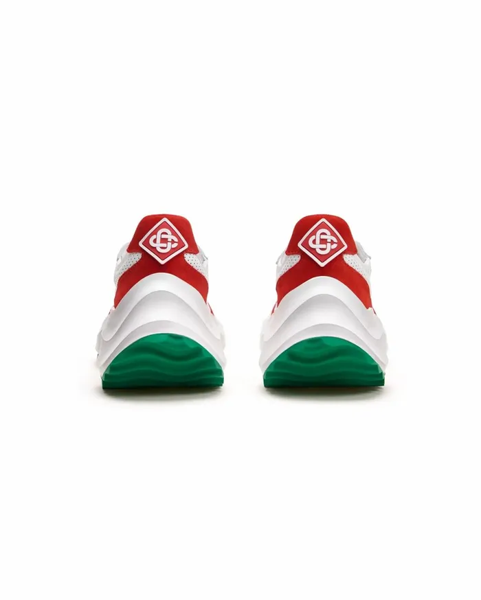 Sneakers Men Casablanca Paris Atlantis White and Red Sneaker