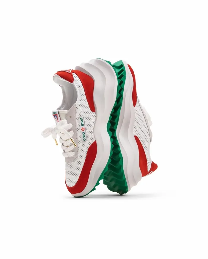 Sneakers Men Casablanca Paris Atlantis White and Red Sneaker
