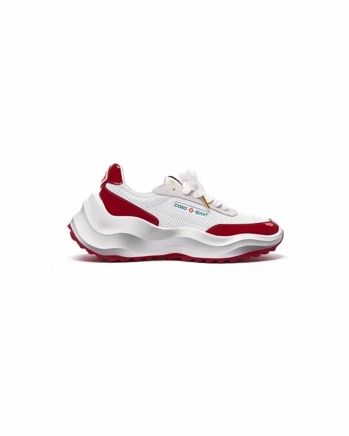 Sneakers Women Casablanca Paris Atlantis White and Haute Red Sneaker