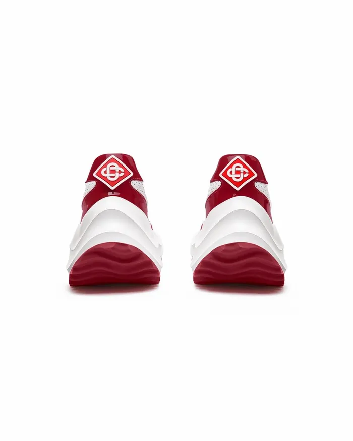 Sneakers Women Casablanca Paris Atlantis White and Haute Red Sneaker