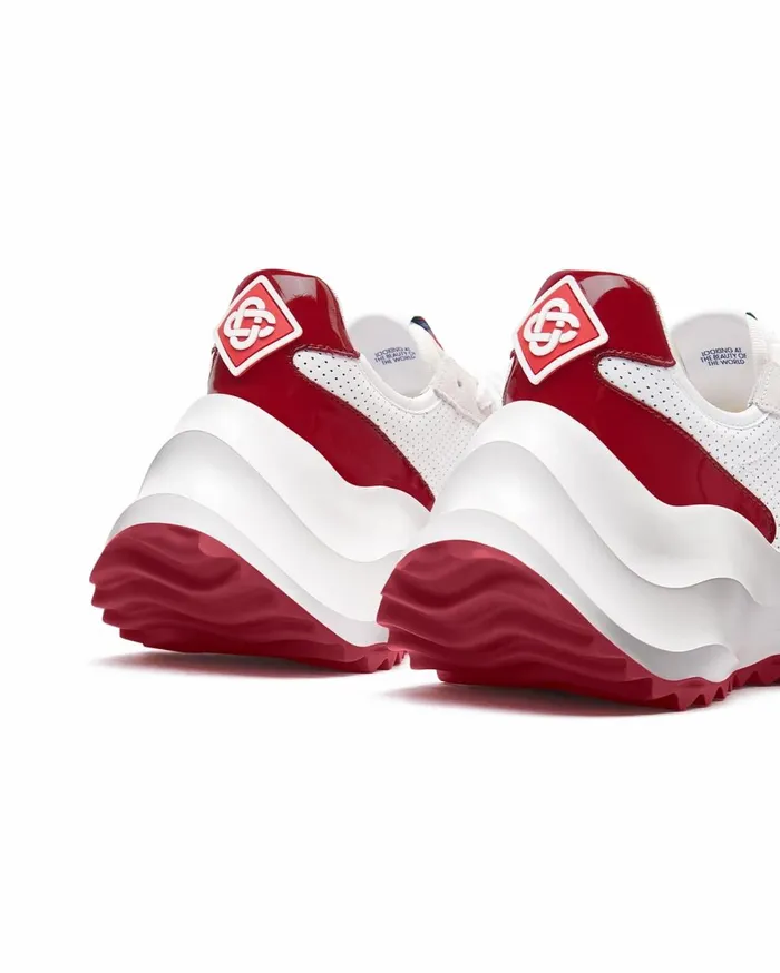 Sneakers Women Casablanca Paris Atlantis White and Haute Red Sneaker