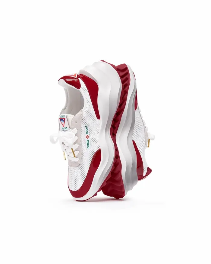 Sneakers Women Casablanca Paris Atlantis White and Haute Red Sneaker