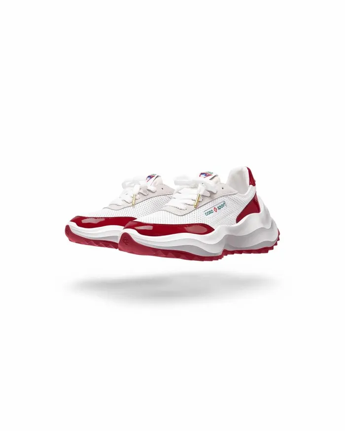 Sneakers Women Casablanca Paris Atlantis White and Haute Red Sneaker