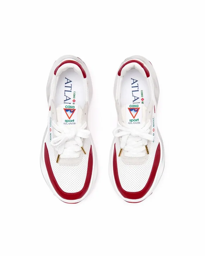 Sneakers Women Casablanca Paris Atlantis White and Haute Red Sneaker