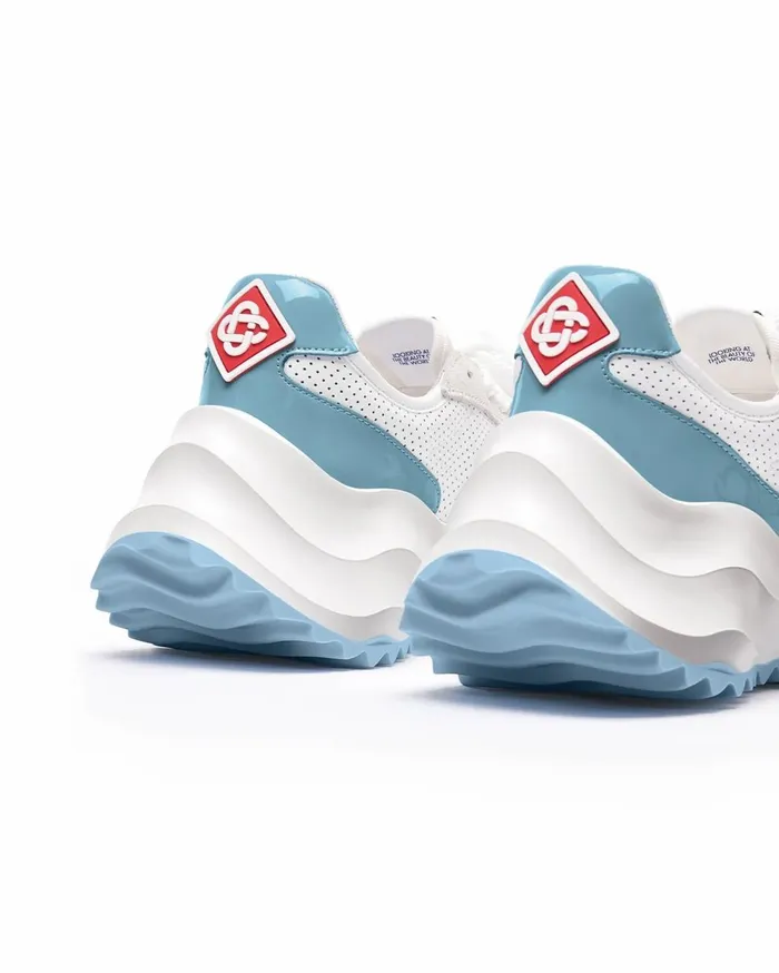Sneakers Women Casablanca Paris Atlantis White and Powder Blue Sneaker