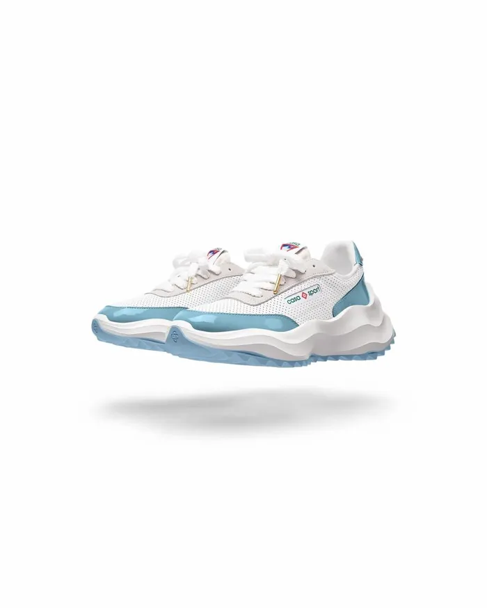 Sneakers Women Casablanca Paris Atlantis White and Powder Blue Sneaker