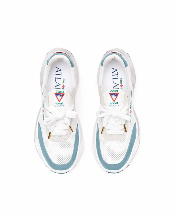 Sneakers Women Casablanca Paris Atlantis White and Powder Blue Sneaker