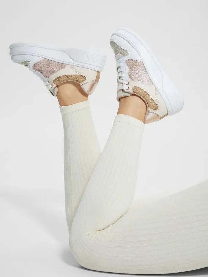 Sneakers Women Cleva Contrasting LowTop Sneakers Light Natural 110 GUESS Sneakers Women Cleva Contrasting LowTop Sneakers Light Natural 110 GUESS
