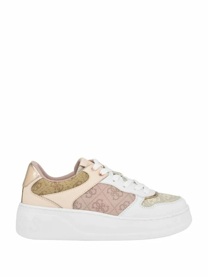 Sneakers Women Cleva Contrasting LowTop Sneakers Light Natural 110 GUESS Sneakers Women Cleva Contrasting LowTop Sneakers Light Natural 110 GUESS