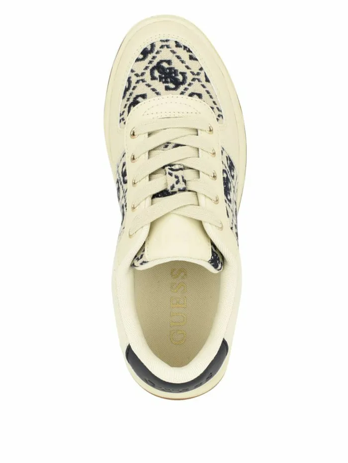 Sneakers Women Invited Jacquard Low Top Medium Natural GUESS