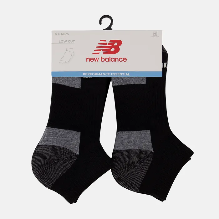 Socks New Balance MenWomen Cushioned Low Cut Socks 6 Pack BLACK Socks New Balance MenWomen Cushioned Low Cut Socks 6 Pack BLACK