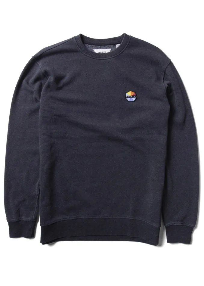 Solid Sets Eco Crew Black Heather Fleece and Hoodies Vissla Men