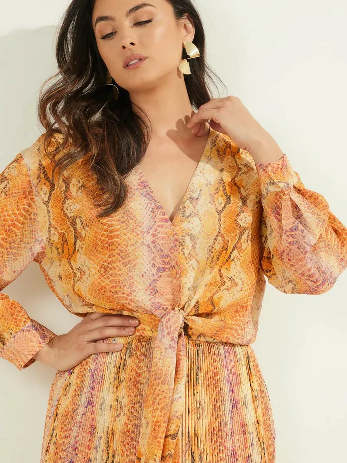 Sonora Silk TieFront Blouse Sonora Skin Tops GUESS Women